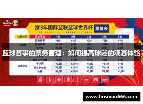 篮球赛事的票务管理：如何提高球迷的观赛体验